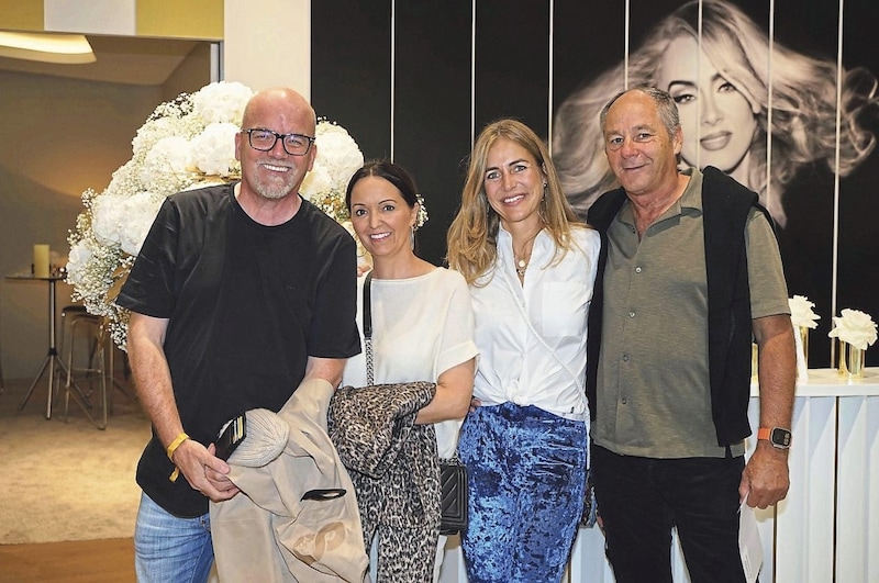 VIPs with Adele in Munich: DJ Ötzi with his wife Sonja, and Formula 1 legend Gerhard Berger with his Helene. (Bild: Pressefoto Scharinger © Daniel Scharinger)