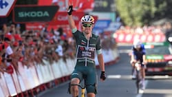 Wout van Aert holte sich seinen dritten Vuelta-Tagessieg. (Bild: AFP/APA/MIGUEL RIOPA)