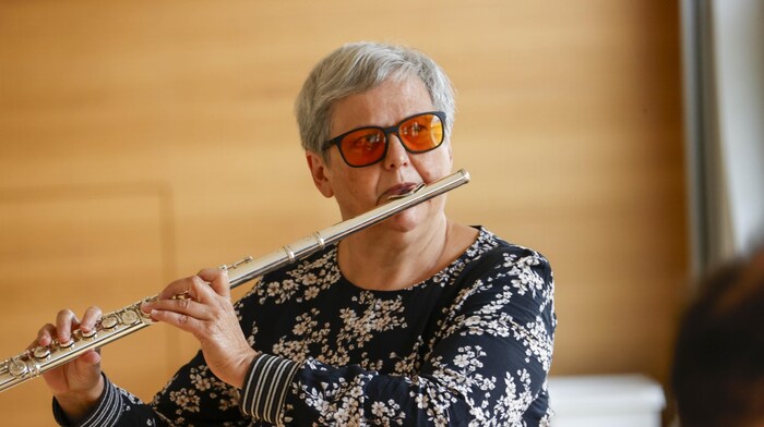 Silvia Habisch ist an der Flöte schon seit Anfang an dabei.