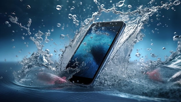 After broken displays and defective batteries and buttons, water damage is one of the most common types of smartphone damage. (Bild: stock.adobe.com/Sheviakova)