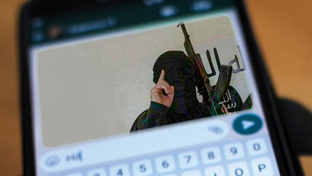 Videos and images with IS content were posted on internet platforms. (Bild: Krone KREATIV/LPD NÖ/LSE NÖ, stock.adobe.com)