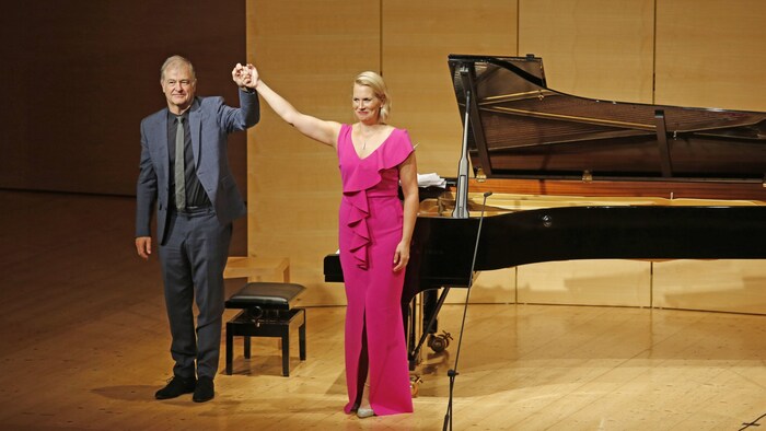 Julia Kleiter musizierte gemeinsam mit Julius Drake.