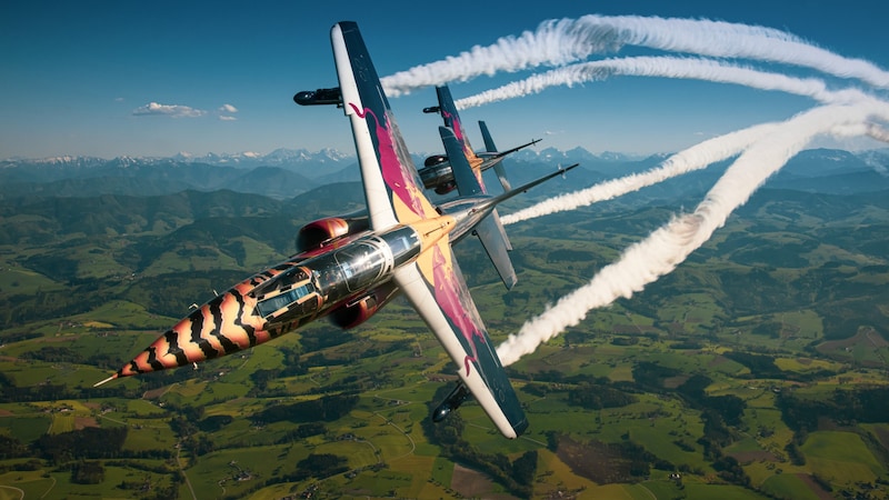 Die Schnellsten aus der „Flying Bulls“-Flotte: die Alpha Jets (Bild: Zajcmaster / Red Bull Content Pool)