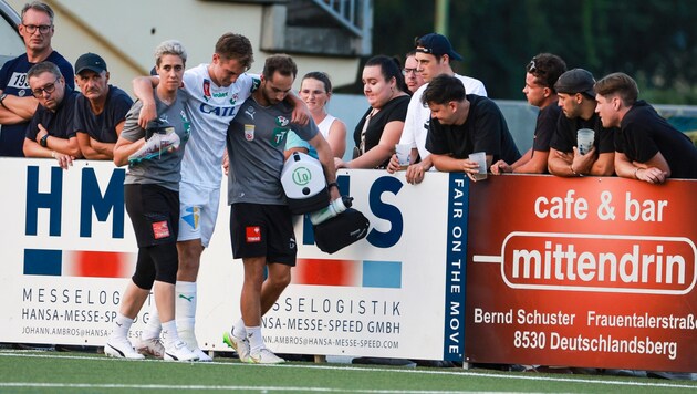 Tobias Anselm verletzte sich im Cup-Spiel gegen Deutschlandsberg. (Bild: GEPA/GEPA pictures)