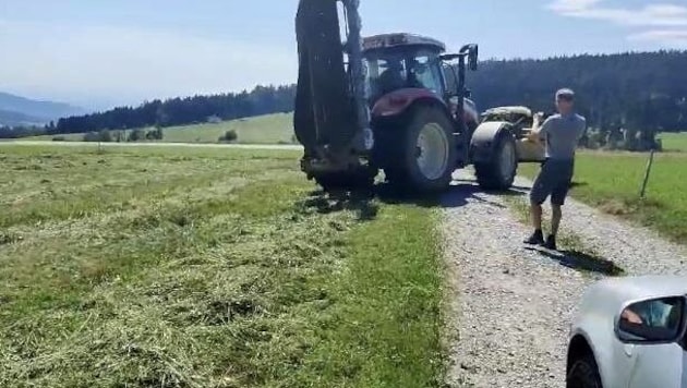 Zeugen versuchten erfolglos, den Landwirt von seiner widerrechtlichen Aktion abzuhalten. (Bild: zVg)