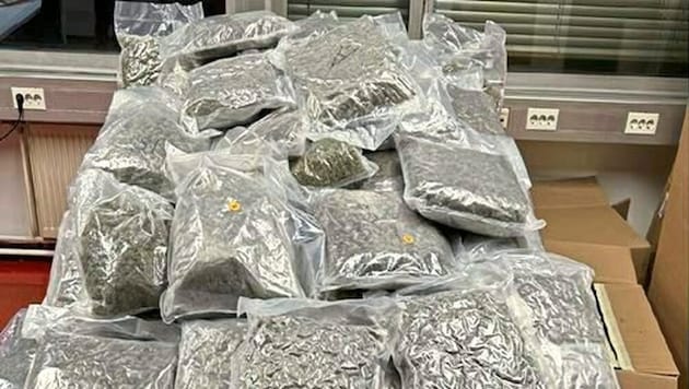 Huge quantities of cocaine and cannabis were seized in the apartment in Favoriten. (Bild: SCHUSTER Mattias (LPD-W-L1-1), Krone KREATIV)