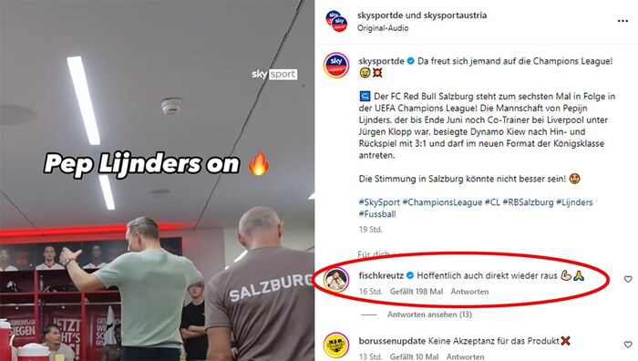 Kevin Großkreutz stichelt auf Instagram gegen die Salzburger.