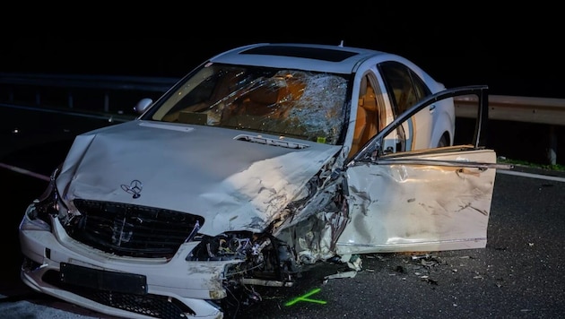 One of the two cars involved in the accident (Bild: Kerschbaummayr)