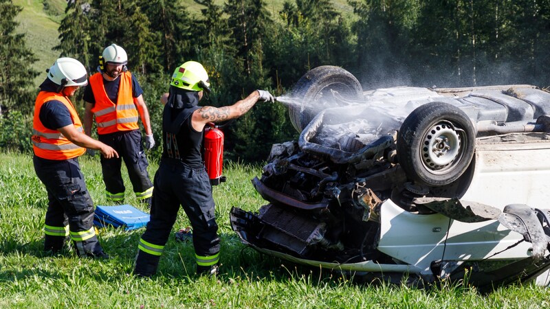 Die Feuerwehr Thüringerberg war im Einsatz. (Bild: Bernd Hofmeister)