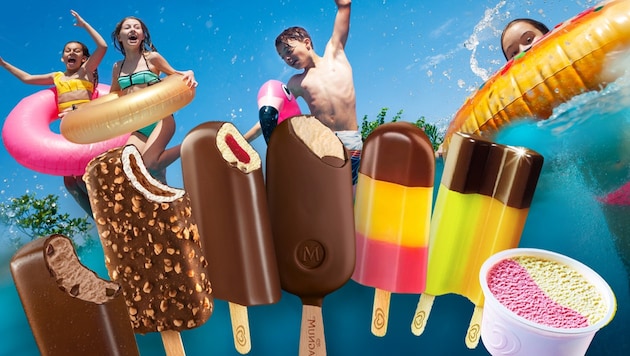 Refreshment in summer is good for everyone. But how expensive should the ice cream of choice be? (Bild: Krone KREATIV/stock.adobe.com/Eskimo)