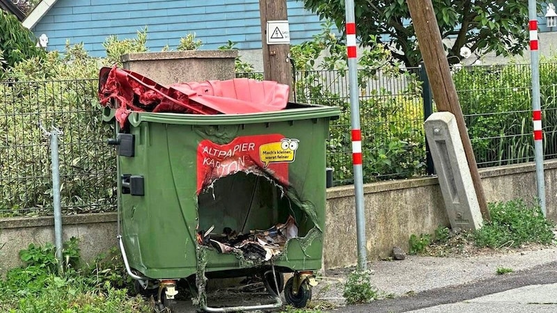 Bei einigen der Vorfälle wurden Abfallcontainer oder Altpapiercontainer durch Feuer beschädigt, die Ermittlungen hierzu sind im Gange. (Bild: zVg)