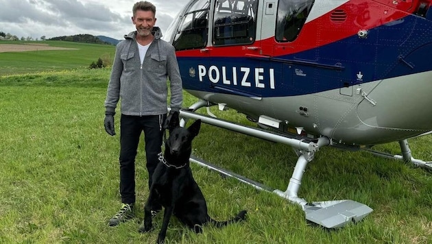 Thanks to Chief Inspector Gerald Koller, the shepherd now has a perspective. (Bild: Tierheim/Tierschutzstelle Freistadt – Tierrettung)