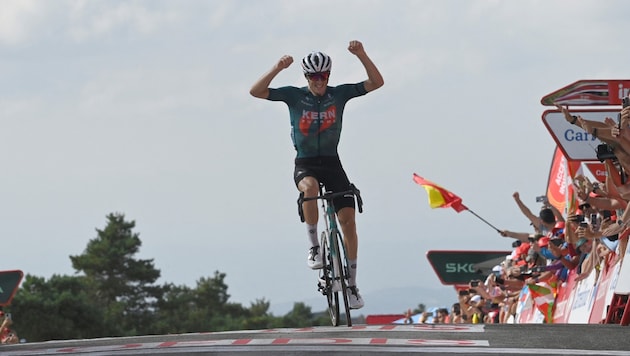 Pablo Castrillo hat die zwölfte Vuelta-Etappe gewonnen. (Bild: AFP/APA/MIGUEL RIOPA)