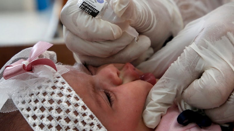 A polio vaccination campaign in the Gaza Strip was completed after two months. In August, the first case of polio in 25 years was discovered in the Palestinian territory. (Bild: APA/AFP)