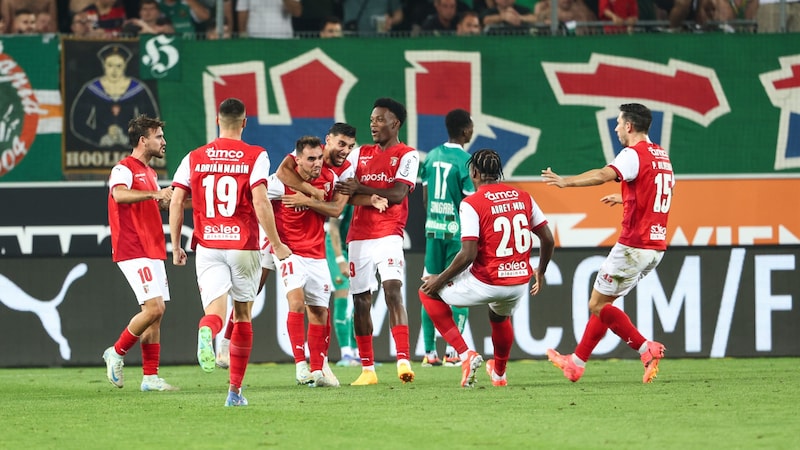 Braga went from 0:2 to 2:2 within three minutes. (Bild: GEPA/GEPA pictures)