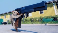 Das Eichhörnchen in „Squirrel With A Gun“ mag Nüsse – und Waffen. (Bild: Maximum Entertainment)