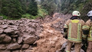 Die Wassermassen des Malfonbachs rissen riesige Gesteinsbrocken und Geröll mit. (Bild: BFV Landeck)