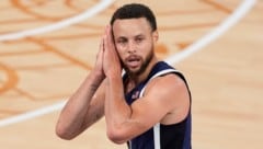 NBA-Superstar Steph Curry bei den Olympischen Spielen in Paris. (Bild: AP ( via APA) Austria Presse Agentur/ASSOCIATED PRESS)