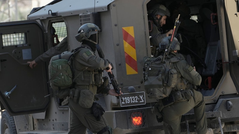 Israelische Soldaten im Westjordanland (Bild: AP/Majdi Mohammed)