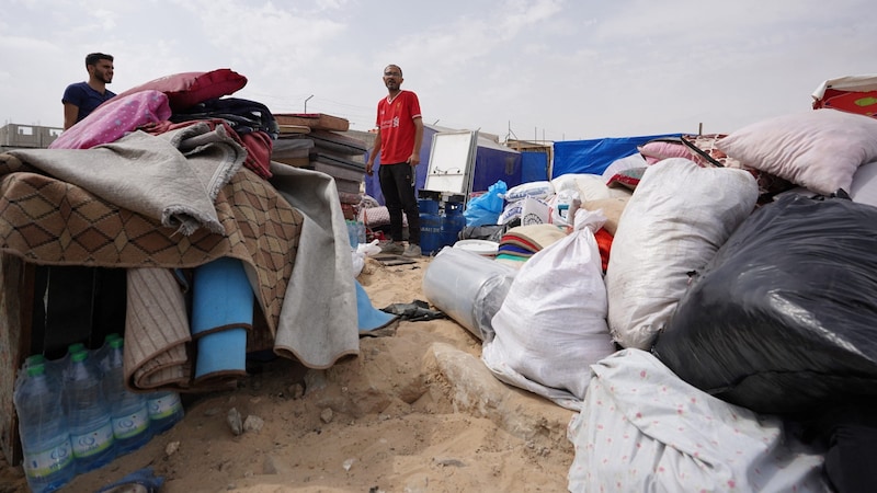 Refugees in Khan Yunes (Bild: AFP/AFP )