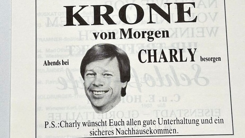 Getting tomorrow's "Krone" from "Charly" in the evening - everyone knew this saying from Karl Marik. (Bild: Christian Schulter)