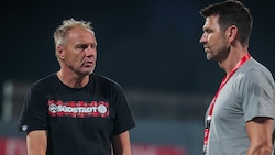 Admira-Coach Thomas Silberberger und Rapids Sportchef Markus Katzer (Bild: GEPA pictures)