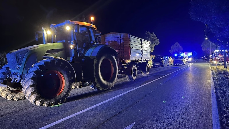 The tractor driver was uninjured. (Bild: FF Obervogau)