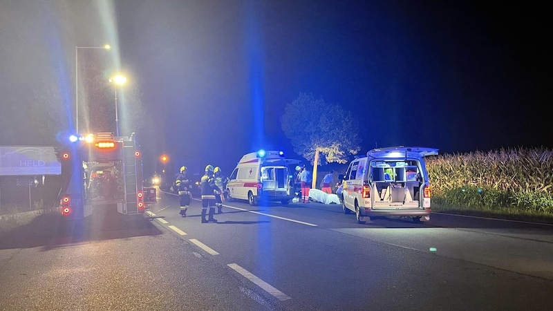 Rettung und Notarzt waren im Einsatz. (Bild: FF Obervogau)