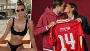 Lucia Bramani freut sich mit ihrem Herzbuben auf Liverpool.