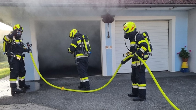 The outbreak of fire in Hörmsdorf was localized around an e-scooter. (Bild: FF Hörmsdorf)