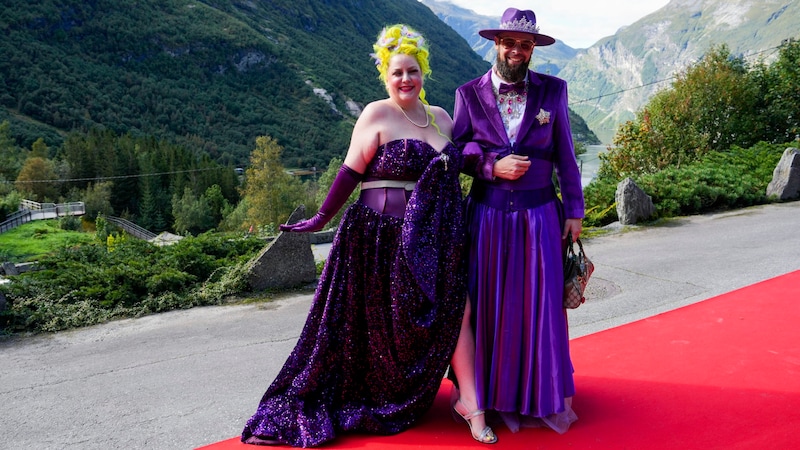 Margie Plus und Harald Austad bei der Hochzeit von Märtha Louise (Bild: picturedesk.com/Cornelius Poppe / NTB)