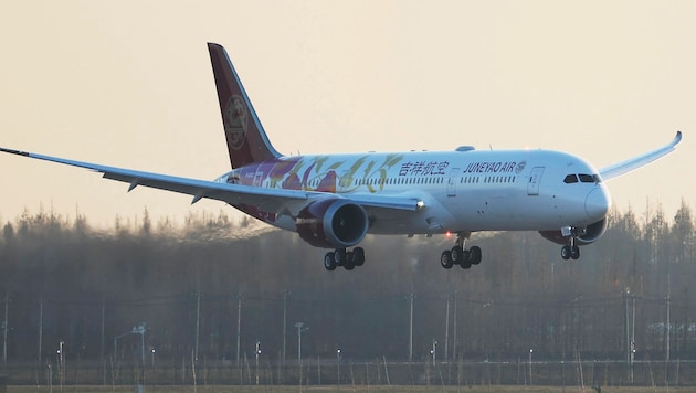 Zwei Frauen platzte auf einem Flug nach Schanghai der Kragen. Sie sperrten ein Mädchen in einer Toilette an Bord der Maschine ein. (Bild: AFP)