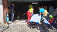 Eine Person wurde bei dem Arbeitsunfall verletzt.