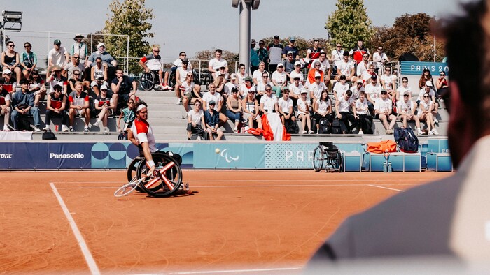 Langmann in front of numerous Austrian fans.