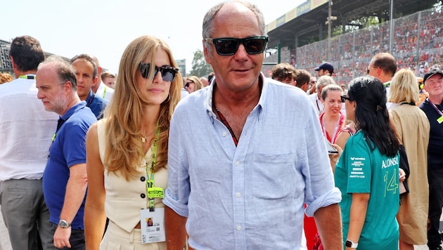 Gerhard Berger mit „seiner“ Helene beim Formel-1-Rennen in Monza (Bild: GEPA pictures)