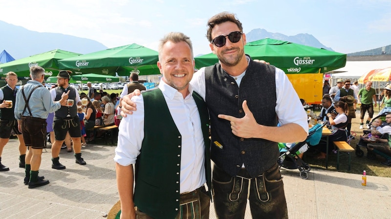 Steiermark-Tourismus-Chef Michael Feiertag und Paul Pizzera (Bild: Jauschowetz Christian/Christian Jauschowetz)