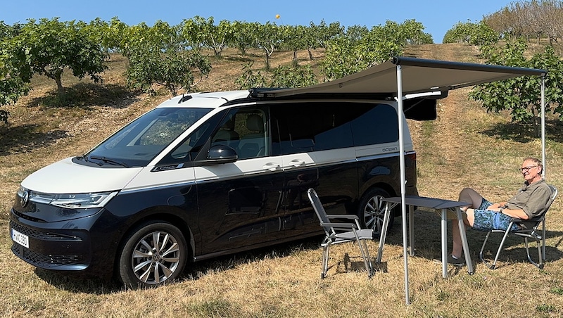 The new California can now also carry the awning on the left - it also has a sliding door. (Bild: Stephan Schätzl)