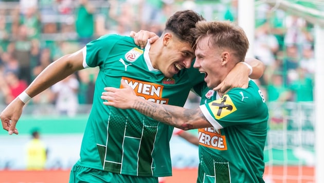 In the end, Rapid were able to celebrate a win against Salzburg. (Bild: GEPA/GEPA pictures)