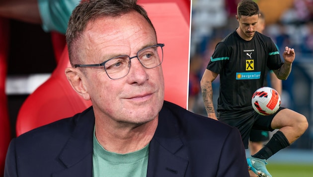 Ralf Rangnick (left) is backing Marco Friedl. (Bild: GEPA)