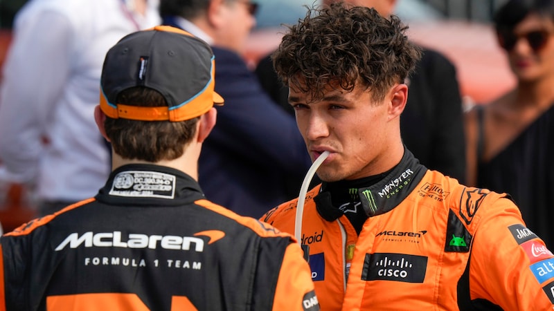 Lando Norris (rechts) (Bild: AP ( via APA) Austria Presse Agentur/ASSOCIATED PRESS)