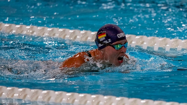 Tanja Scholz swam to the gold medal in the 150-meter medley. (Bild: AP/ASSOCIATED PRESS)