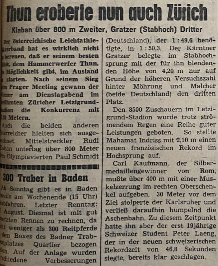 Thun conquers Zurich.