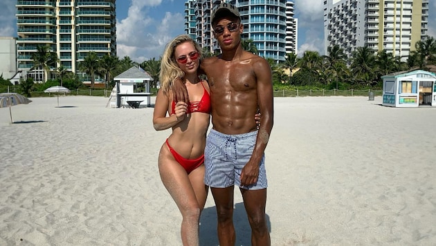 David Neres with his girlfriend Kira Winona (Bild: Instagram/davidneres)