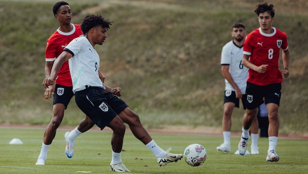 ÖFB talent Oluwaseun Adewumi, here on the prospects training course. (Bild: ÖFB/Christopher Kelemen)