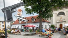 Verängstigt waren Menschen am Marktplatz in Hoheneich. (Collage)