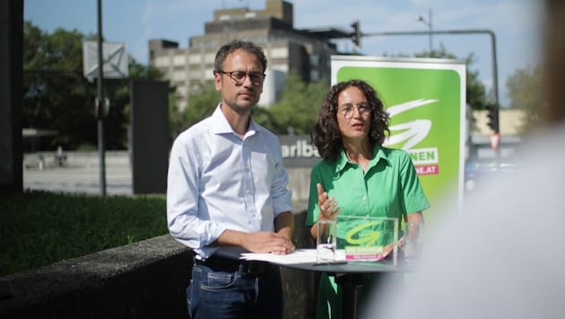 Daniel Zadra and Eva Hammerer are trying to revive an idea from 2004. (Bild: Grüne Vorarlberg)