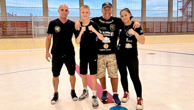 Lederhas, Fabio Rabel (14), Pospichal and Denise Stonajev (18) at the sports center. (Bild: Grammer Karl/Karl Grammer)