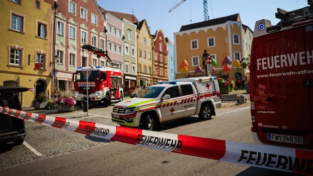 The ceilings of a house on Unterer Stadtplatz collapsed during renovation work. (Bild: Scharinger Daniel)