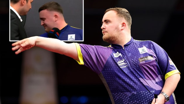 Tränen bei Luke Littler (Bild: GEPA/x.com/OfficialPDC)