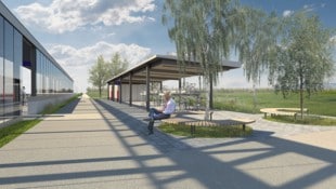 Im völlig neuen Glanz soll die Haltestelle in Wolfurt erstrahlen. 